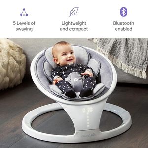 Siège de balançoire moderne pour bébé Munchkin, berceau au sol rembourré en peluche, balançoire réglable pour chambre d'enfant et maison, Géorgie - Product Image 4