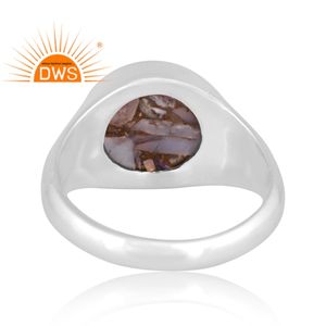 Best Selling Fine Sterling <b>Silver</b> Mojave Copper Ethiopian <b>Opal</b> Gemstone Stackable <b>Ring</b> Custom Jewelry Manufacturer - Product Image 4