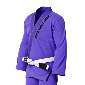 Kimono de Jiu Jitsu Brasileño Morado con Logotipo Personalizado, Unisex para Adultos, 100% Poliéster Transpirable, Servicio OEM - Product Image 5