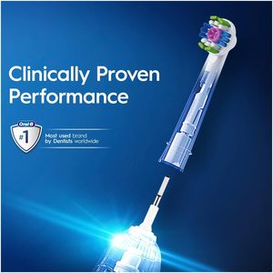 شعيرات كهربائية بيضاء ثلاثية الأبعاد Oral-B شعيرات بزاوية ناعمة لإزالة اللويحات العميقة 4 أبيض - Product Image 3