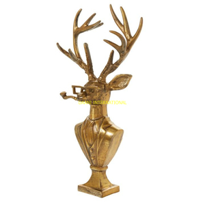 Aluminum Silver Reindeer Figurine Decorative Deer Sculpture Modern Tabletop Accent Stylish Mantle Display <b>Christmas</b> <b>Decoration</b> - Product Image 5