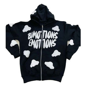 Wholesale <b>Trendy</b> puff print <b>hoodie</b> for men featuring unique 3D design warm fleece and premium comfort for everyday wear - Product Image 2