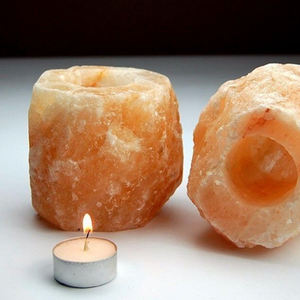 Portavelas de sal natural del Himalaya 100% al por mayor hecho a mano y más vendido para la decoración del hogar para el Día de San Valentín - Product Image 3