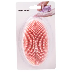 Oem/Odm Zachte Exfoliërende Siliconen Body Bad Douche Scrubber Groothandel Baby Badborstel Droge Siliconen Body Scrubber Borstel