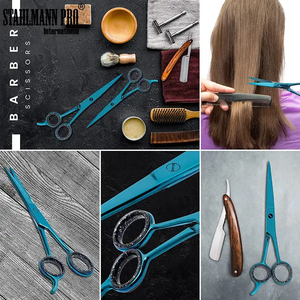 Tijeras profesionales de acero inoxidable para peluquero, cuchillas rectas afiladas para uso en salón de belleza - Product Image 4