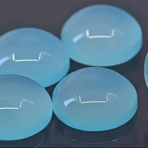 Natural Aqua Blue cabochon Wholesale Gemstones Flat Back, All Sizes Available Gift For Her - Product Image 3