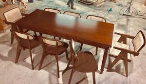 เก้าอี้ไม้ที่มีที่นั่งหวายด้านหลังเป็นมิตรกับสิ่งแวดล้อมคุณภาพสูงเหมาะสำหรับการตกแต่งภายในในร่มกลางแจ้งห้องนั่งเล่น - Product Image 5