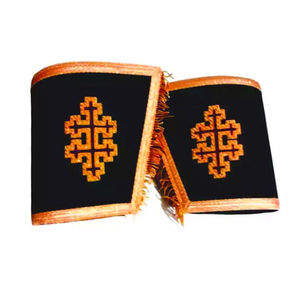 Juego de regalos masónicos Lodge Master Mason delantal de cuero Collar guanteletes-Puños bordado hecho a máquina Regalia Metal Crafts - Product Image 2