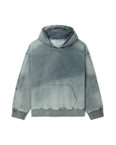 New Arrival <b>Embroidery</b> Logo Acid Wash Distressed Vintage Fashion Street Hoodie 100% Cotton Hoodies <b>Sweatshirts</b> Hoodies for Men - Product Image 1