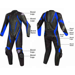 Combinaison de course en cuir respirante personnalisée pour moto, haut de gamme, coupe-vent, imperméable, vêtements de course automobile imprimés - Product Image 2