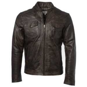 Diseño superior 100% Chaqueta de invierno de manga larga con cuello levantado de cuero de alta calidad para hombre Diseño personalizado disponible a un precio razonable - Product Image 1