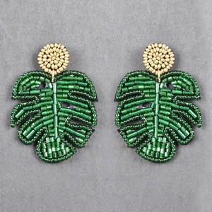 Embroidery Earrings Mixed <b>color</b> <b>bead</b> set Custom Multi-Beaded Earrings Women Festive Party Jewelry At Best Price Beaded Earrings - Product Image 5