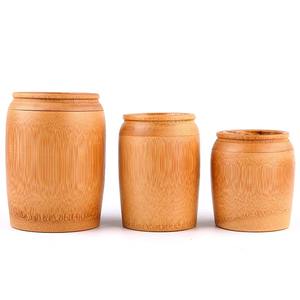 Luxury Kitchen Accessories Canister Set Eco Friendly <b>Bamboo</b> Tube Jar <b>Containers</b> With Lid Factory Price - Product Image 1