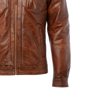 Chaqueta de Cuero para Hombre, Invierno 2026, Estilo Motero, Personalizada, de Alta Demanda - Product Image 5