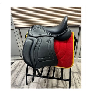 Sillín de doma de alta calidad de cuero doble con relleno de cuero suave de vaca al mejor precio - Product Image 1