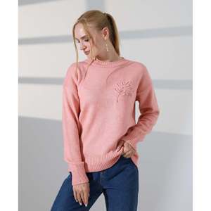 เสื้อสเวตเตอร์ปักลายซูเซน - สีแซลมอน - Product Image 1