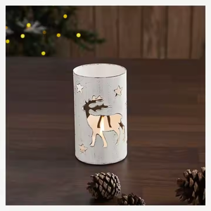 เชิงเทียนมีสไตล์ดีไซน์มาแรงในเชิงเทียนงานหัตถกรรมโลหะทนทานพร้อมเชิงเทียนแก้วติดทนนานและสวยงาม - Product Image 2