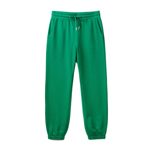 Fabriqué en usine hommes 300 GSM polaire Jogging pantalons de survêtement vert uni Style décontracté pantalon bas quantité minimale de commande à vendre - Product Image 4
