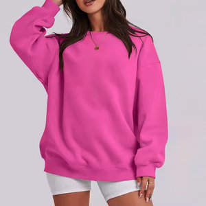 Sudadera Larga Holgada de Punto Transpirable para Mujer con Interior de Felpa Cálida, Estilo Relajado y Elegante, Tela Suave y Acogedora - Product Image 2