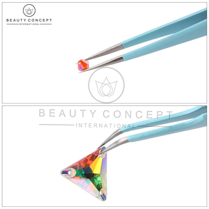 Pinzas de extensión de pestañas de instrumento de belleza de alta calidad de acero inoxidable multicolor personalizadas ecológicas - Product Image 5