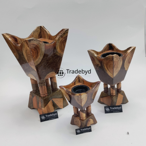 Quemador de Incienso Aromático de Madera de Pino Hecho a Mano Tradebyd, Porta Incienso Árabe Decorativo para Regalo - Product Image 1