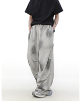 Pantalon décontracté surdimensionné pour homme, coupe large, écologique, coupe-vent, respirant, en molleton épais tricoté pour l'hiver