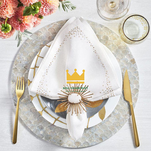 Assiette en nacre de forme personnalisée ronde polie à la mode Assiette de service jetable de style unique de luxe Parties du Vietnam - Product Image 4