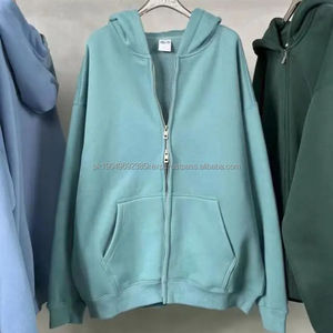 เสื้อฮู้ดดี้ผู้ชายแบบใหม่ สไตล์โลโก้สั่งทำ ซิปคู่ ทรงโอเวอร์ไซส์ ผ้าหนา 100% ผ้าฝ้าย จัดส่งรวดเร็วสำหรับฤดูใบไม้ร่วง - Product Image 1