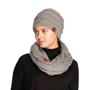 Bonnets d'hiver à la mode avec écharpe ensemble de styles polyvalents, conçus pour le streetwear, le sport et les cadeaux promotionnels en vrac - Product Image 5