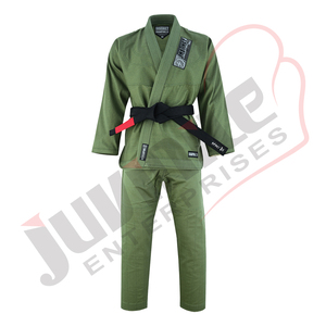 ชุดกีฬาบราซิลเลียนยิวยิตสูสีเขียวมะกอกสั่งทำขายส่ง ดีไซน์ใหม่ ชุดยูนิฟอร์ม MMA ผ้าฝ้าย แบรนด์ส่วนตัว สำหรับผู้ใหญ่ - Product Image 2
