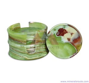 Top-Bán Vòng Màu Xanh Lá Cây Onyx Coaster Bộ Chất Lượng Cao Bán Buôn Handmade Khắc Đá Tự Nhiên Thủ Công Mỹ Nghệ Người Bán Tốt Nhất Trang Trí Nội Thất Thanh Lịch - Product Image 3