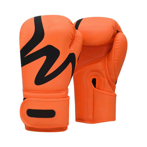 Guantes de Boxeo para Adultos de Diseño Negro y Simple, Resistentes al Desgarro, Tallas de 8oz-16oz, Transpirables, de PVC y Cuero Genuino con Protección UV - Product Image 2