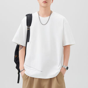 Venta al por mayor 100% algodón camiseta en blanco proveedor caliente de alta calidad liso mezcla de colores tamaño Logo impresión personalizada camiseta para hombres - Product Image 4
