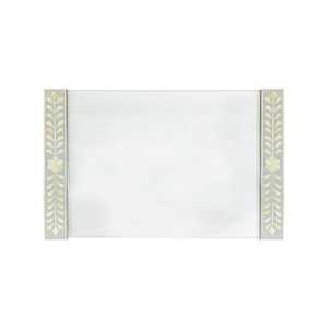 Plateau en acrylique fait à la main Opulent Fusion avec incrustation de nacre Plateau de service de luxe Ramadan, cadeaux de l'Aïd et décoration de la maison moderne - Product Image 5