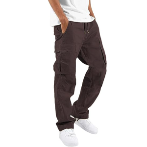 Direct from Factory <b>Men's</b> Stylish Comfortable 100% Cotton Multi-Pocket Cargo Pants <b>for</b> Spring and Autumn <b>Overalls</b> - Product Image 1