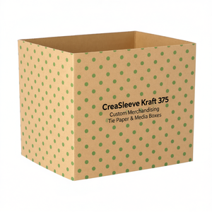 กล่องกระดาษคราฟท์ CreaSleeve 375 สำหรับสินค้าสั่งทำพิเศษ กล่องใส่เนคไท และกล่องใส่สื่อสื่อสาร - Product Image 3