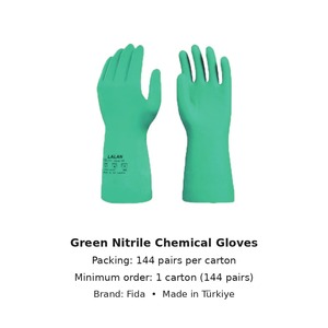 Gants en nitrile verts résistants aux produits chimiques - Product Image 3