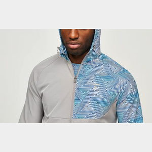 Vestes coupe-vent en polyester pour hommes personnalisées, imperméables, blanches, bleu marine, coupe-vent, survêtement, prix de gros, OEM - Product Image 6