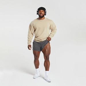 Personalizado al por mayor de gran tamaño gimnasio cuello redondo sudaderas hombres cuello redondo sudadera para la venta en línea - Product Image 6