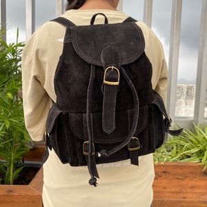 Mochilas de cuero de gamuza de gran capacidad para hombres y mujeres, mochilas escolares, mochila con cordón Vintage, mochilas para ordenador portátil de alta calidad - Product Image 2