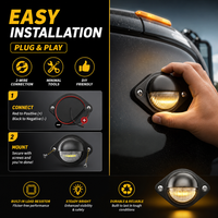 6 Luces Laterales LED para Camión, 12-24V DC, Impermeables, Luces Traseras para Remolque, Ajuste Universal para Camión, Furgoneta, Autobús, RV