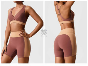 Ensemble de yoga sans couture pour femmes Fitness Sports 5 pièces vêtements de sport femmes Gym Yoga ensemble ensembles d'entraînement Yoga haut et sortes Fitness femmes - Product Image 5