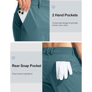 Pantalones de golf para hombre con ajuste a medida con pantalones personalizados transpirables de marca OEM para uniformes de eventos y uso de ropa deportiva - Product Image 5