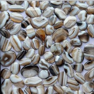 High Quality Natural Bended Agate Cabochons Loose Quartz Black Agate Gemstone for Healing Jewelry Rings and Pendants Making - Product Image 4