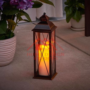Bronze Color Metal Floor Lantern for Home Decorations Unique Design Large Floor Candle Lantern Latest Home Decor - Product Image 4