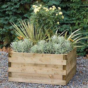 Pot de plantes d'extérieur Pots en bois-Boîte à fleurs rectangulaire en bois en gros Pot de fleurs taxes les plus basses - Product Image 5