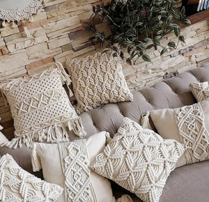 Funda de Cojín de Macramé de Primera Calidad, Diseño Elegante, Color Sólido, para el Hogar, Cojín Suave para Sofá - Product Image 6