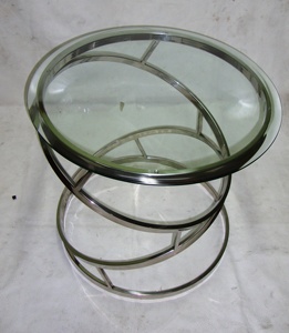 Mesa de centro redonda SS de alto lujo con vidrio redondo de 10 mm para decoración en el hogar, oficina y restaurantes disponibles en varios tamaños - Product Image 3