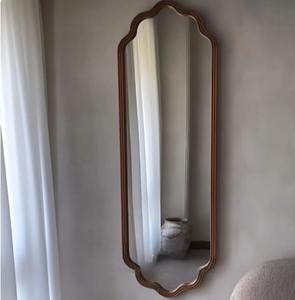 Miroir mural en bois asymétrique Art Déco fait main, cadre traditionnel écologique, décoration intérieure au meilleur prix - Product Image 2