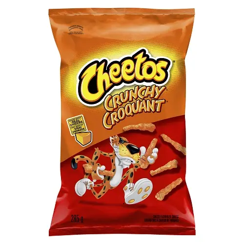 Cheetos สีขาวเชดดาร์ชีสกรุบกรอบขนมรส8.5ออนซ์